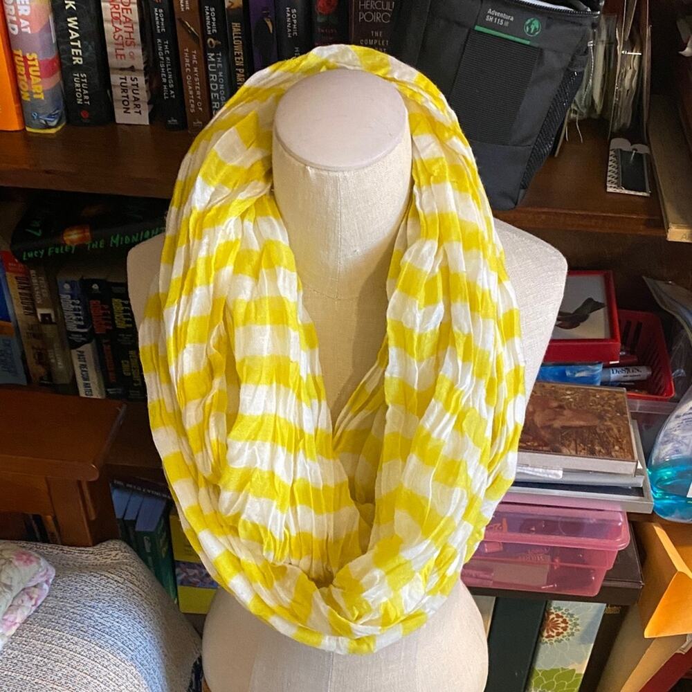 Target Yellow and White Striped Scarf